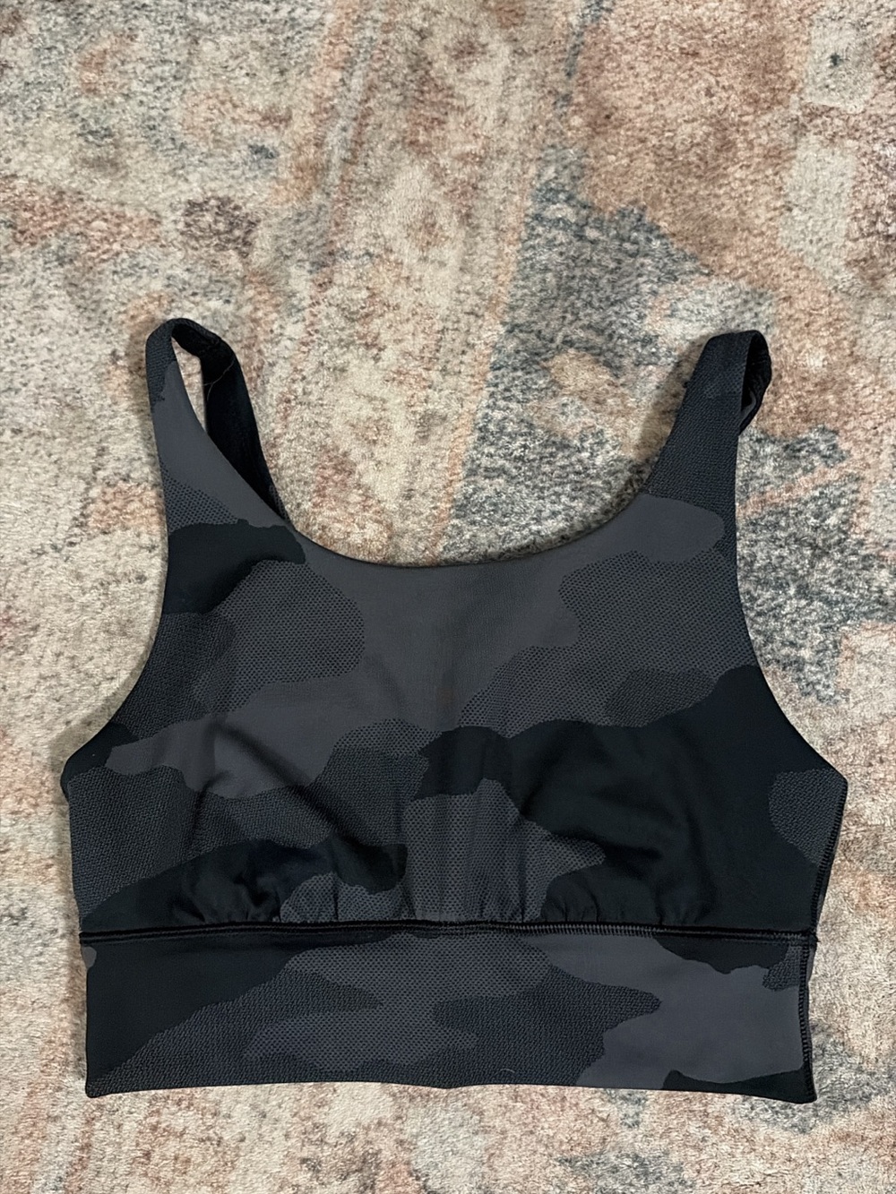 aerie Black and Gray Camo Sports Bra